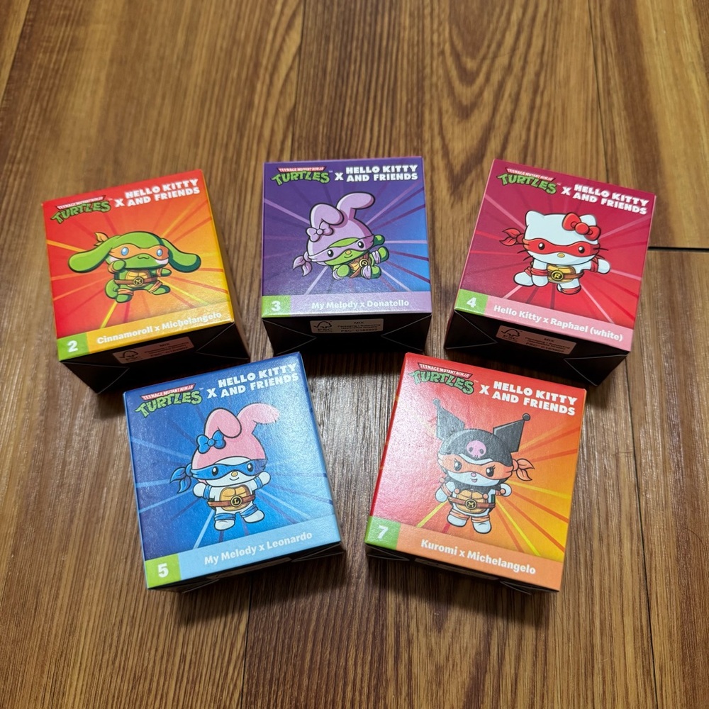 2025 McDonald’s Sanrio TMNT Happy Meal Toys Set of 5